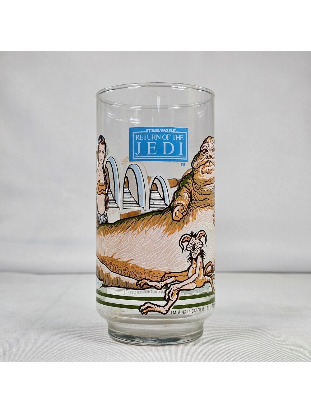 Vintage 1983 Star Wars Return of the Jedi Burger King Glass Jabba the Hutt Court
